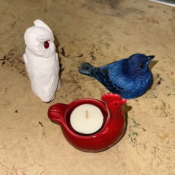 Three birds for the Collectors Blue Jay, Owl and Rooster candle holder - Picture 2 of 7